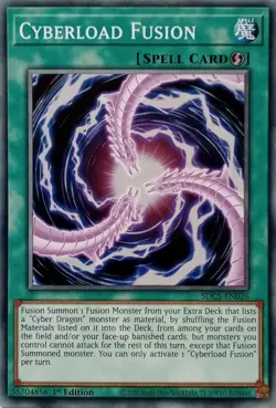 SDCS-EN026 CYBERLOAD FUSION COMMON 1ST EDITION YuGiOh CARD - Image 1