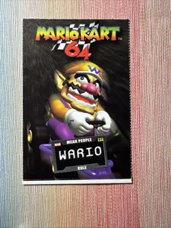 Nintendo Power Mario Kart 64 WARIO Trading Card N64 RARE Vintage 1994-97 - Image 1
