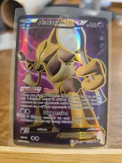 Pokemon TCG Alakazam EX Fates Collide Holo Card 117/124 2016 Full Art - Image 1