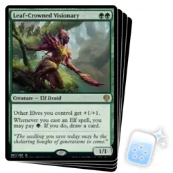 LEAF-CROWNED VISIONARY X4 Dominaria United DMU Magic MTG MINT CARD - Image 1