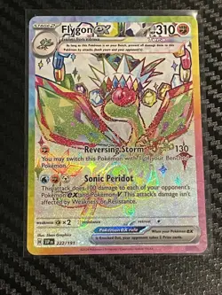 Pokemon TCG Flygon EX Surging Sparks Ultra Rare Card 222/191 Near Mint Condition - Image 1