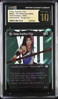 2025 MTG FINAL FANTASY #0526 FANG, FEARLESS L'CIE CGC 10 BORDERLESS SURGE FOIL - Image 1