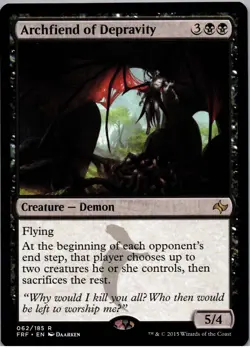 Archfiend of Depravity - R - Fate Reforged - 62 - NM - Regular - Image 1