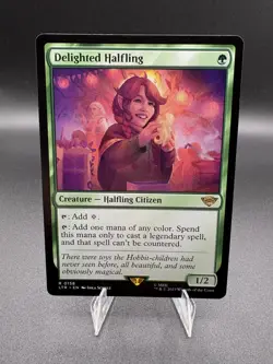 NM Delighted Halfling, MTG, Lord of the Rings, Magic the Gathering, 158 - Image 1