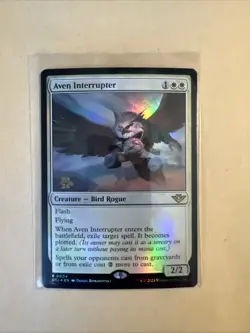 MTG Aven Interrupter PRE OTJ 0004 R NM Prerelease FOIL - Image 2