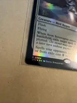 MTG Aven Interrupter PRE OTJ 0004 R NM Prerelease FOIL - Image 3