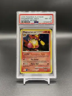 Pokemon TCG Supreme Victors Magmortar 6/147 Rare Holofoil 2009 PSA 8 - Image 1