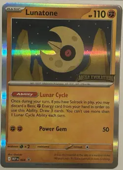 Pokemon TCG Lunatone Mega Evolution 004 NM Prerelease Promo Stamped - Image 1