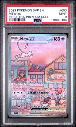 2023 POKEMON SVP EN-SV BLACK STAR PROMO 151 ULTRA-PREMIUM COLL #053 MEW EX PSA 9 - Image 1