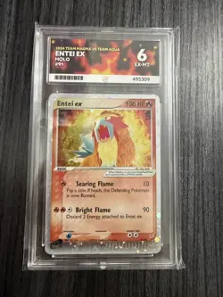 2004 POKEMON EX TEAM MAGMA VS TEAM AQUA #91 ENTEI EX-HOLO ACE 6 - Image 1