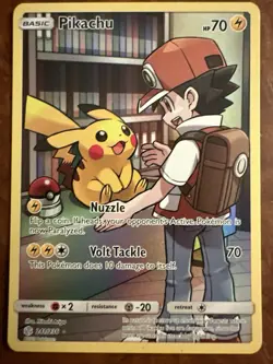 2019 Pokemon Pikachu Alt Art Secret Rare Cosmic Eclipse Sun & Moon NM - Image 1