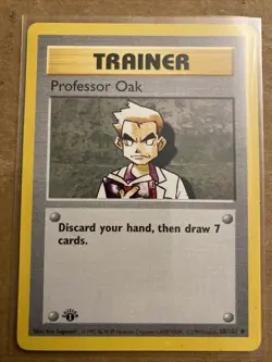 Pokemon TCG Professor Oak Base Set 88/102 1st Edition Never Played Near Mint - Image 1