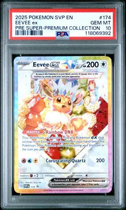 2025 POKEMON SVP EN-SV BLACK STAR PROMO #174 EEVEE EX PSA 10 - Image 1
