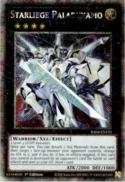 1x Starliege Paladynamo (Platinum Secre NM Eng YuGiOh - Quarter Century Stampede - Image 1