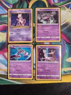 Lot Of 4 Mewtwo Pokemon TCG Cards, Holo, Rare, NM - Image 1