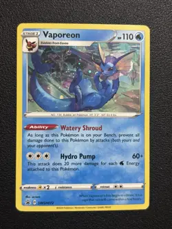 2020 Vaporeon COSMOS HOLO Black Star Promo card SWSH072 Pokemon SWSH NM/LP - Image 1