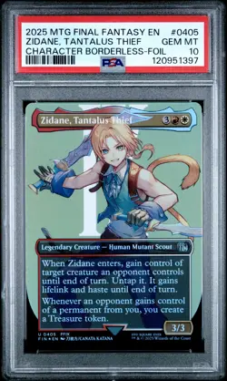Zidane, Tantalus Thief #0405 2025 Magic MTG Final Fantasy Borderless-Foil PSA 10 - Image 1
