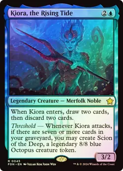 Kiora, the Rising Tide Foil Foundations NM MTG - Image 1