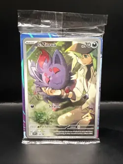 Pokemon N's Zorua 189 SEALED Journey Together Black Star Promo Full Art B - Image 2