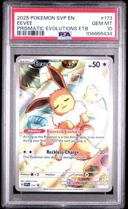 2025 POKEMON SVP EN-SV BLACK STAR PROMO #173 EEVEE PSA 10 - Image 1