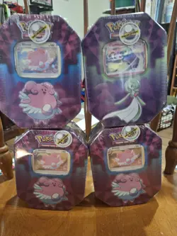 Pokemon 2019 Strong Bond Tin Blissey (3X), (1X) Gardevoir TCG Factory SEALED! - Image 1