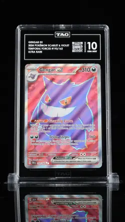 2024 POKEMON TEF EN-TEMPORAL FORCES ULTRA RARE #193 GENGAR EX TAG 10 - Image 1