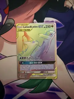 Pokemon Latias & Latios GX Team Up 190/181 Sun & Moon Rainbow Secret Rare - Image 1