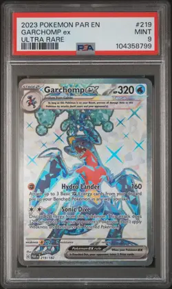 2023 POKEMON PAR EN-PARADOX RIFT ULTRA RARE #219 GARCHOMP EX PSA 9 - Image 1