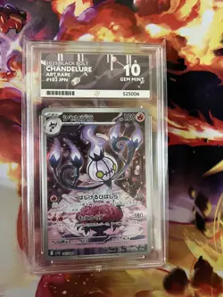 Pokemon TCG Chandelure Black Bolt Japanese #102 ACE Graded 10 - Image 1