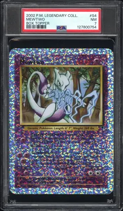 2002 POKEMON LEGEND COLL BOX TOPPER #S4 MEWTWO PSA 7 - Image 1