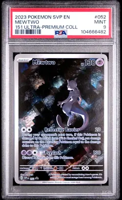 2023 POKEMON SVP EN-SV BLACK STAR PROMO 151 ULTRA-PREM COLL #052 MEWTWO PSA 9 - Image 1