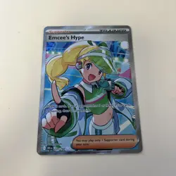 Pokemon Emcee’s Hype 220/182 Scarlet & Violet SV10 Destined Rivals Holo NM/M - Image 1