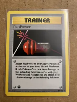 Pokemon TCG PlusPower Base Set 84/102 1st Edition Never Played Near Mint - Image 1