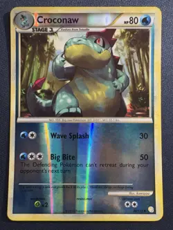 Croconaw 38/123 Pokemon 2010 HeartGold & SoulSilver Reverse Holo MP - Image 1