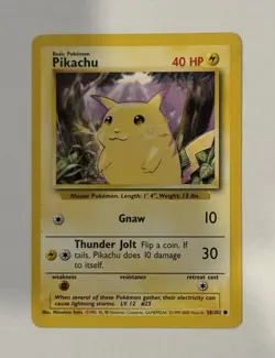 PIKACHU 58/102 Pokemon TCG - 1999 Base Set - Unlimited🔥 - Image 1