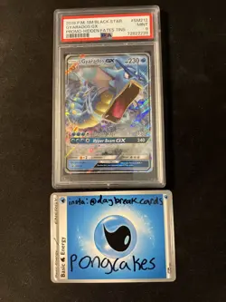 2019 POKEMON SM BLACK STAR PROMO HIDDEN FATES TINS #SM212 GYARADOS GX PSA 9 - Image 3