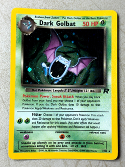 DARK GOLBAT-#7/82 HOLO NM-NM+ CARD - 2000 POKEMON ROCKET - Image 1