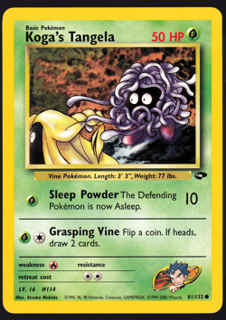 Koga's Tangela 81/132 Gym Challenge Pokemon TCG Card NM - Image 1