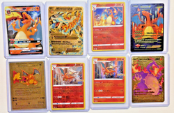 8 Card CHARIZARD HOLO Lot POKEMON TCG Rare Gold Trading Card Lot NM-MINT Zard - Image 2