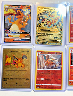 8 Card CHARIZARD HOLO Lot POKEMON TCG Rare Gold Trading Card Lot NM-MINT Zard - Image 3