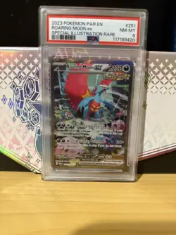 Roaring Moon ex 251/182 Special Illustration Rare Pokemon Card PSA 8 - Image 1