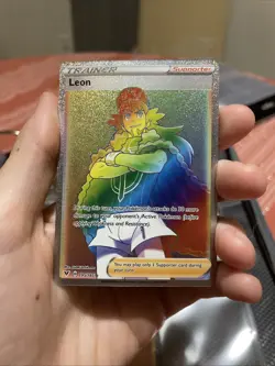 Pokemon TCG Leon (Secret) 195/185SWSH04: Vivid Voltage Holo Card - Image 1