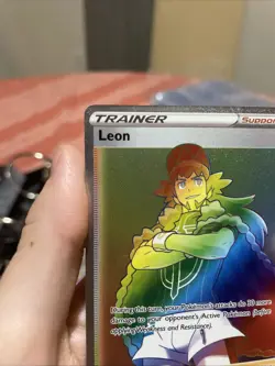 Pokemon TCG Leon (Secret) 195/185SWSH04: Vivid Voltage Holo Card - Image 2