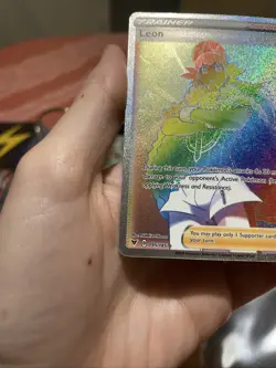 Pokemon TCG Leon (Secret) 195/185SWSH04: Vivid Voltage Holo Card - Image 4
