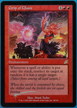 Grip of Chaos FOIL Scourge NM Red Rare MAGIC MTG CARD (ID# 495763) ABUGames - Image 1
