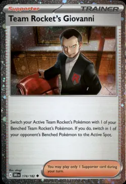 Team Rocket's Giovanni (Cosmos Holo) Uncommon Miscellaneous Cards 174/182 NM - Image 1
