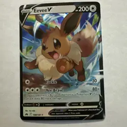 Eevee V 108/159 Crown Zenith Holo Pokemon Card TCG Ultra Rare - Image 1