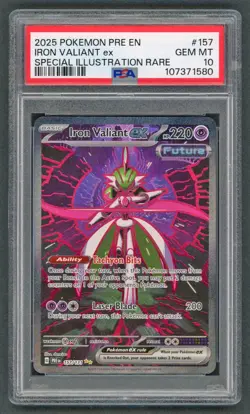 Pokemon Cards - PSA 10 Iron Valiant EX 157/131 - Prismatic Evolutions - GEM MT - Image 1