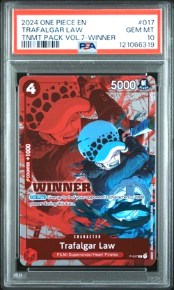 2024 One Piece Trafalgar Law WINNER Card TNMT Pack Vol.7 PSA 10 GEM MINT - Image 1