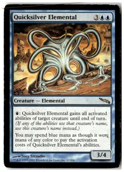 MTG Quicksilver Elemental - Mirrodin Heavily Played English - Image 1